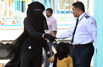 Michael Jackson disguised as Arab Woman